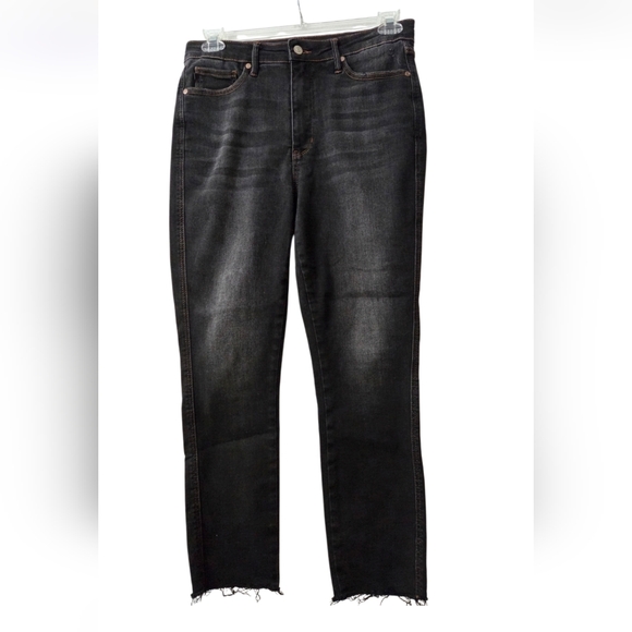 Judy Blue High Waist Tummy Control Black Wash Contrast Thread Skinny Jeans 11/30 - Picture 2 of 6